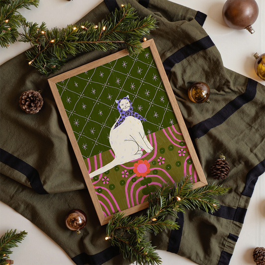 Batik Cat - Fine Art Print