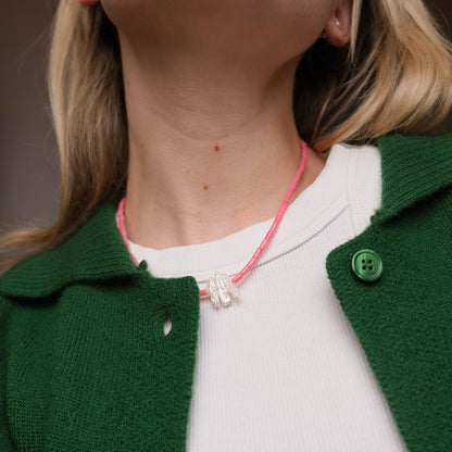 Warhol Pink Coral Necklace