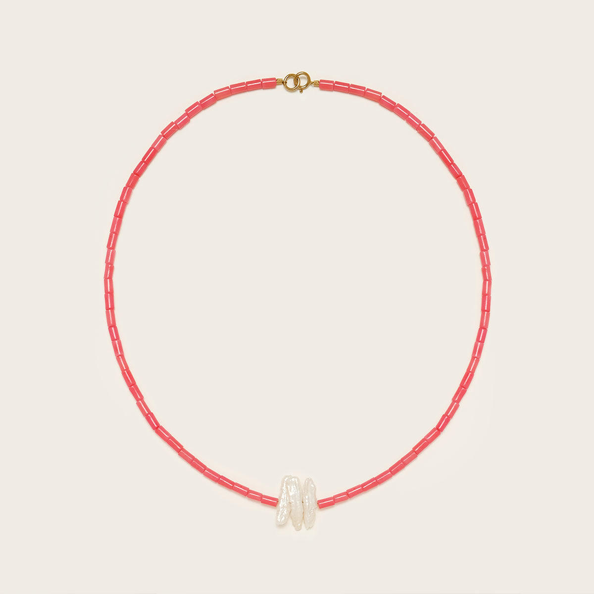 Warhol Pink Coral Necklace