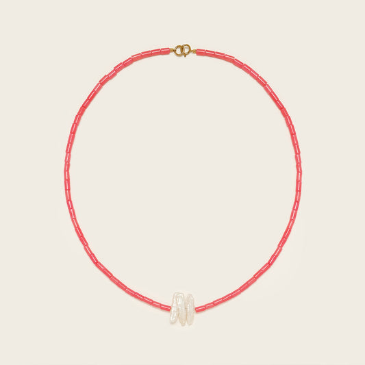 Warhol Pink Coral Necklace