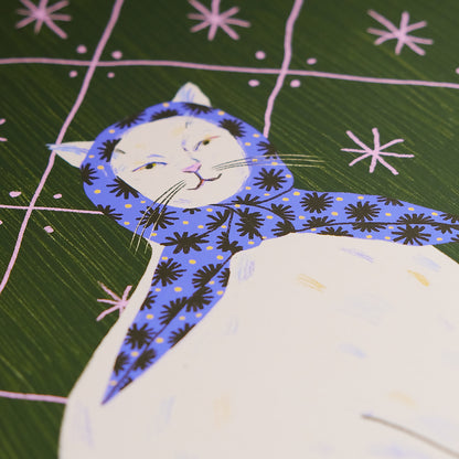 Batik Cat - Fine Art Print