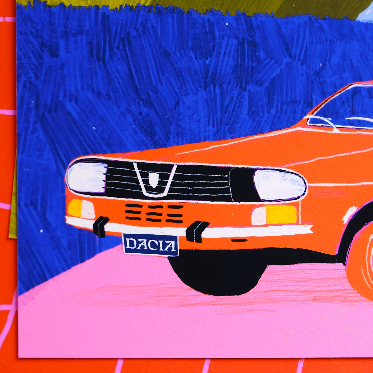 Mașina Dacia - Print de Artă