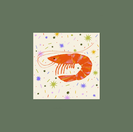 Shrimp - Greeting Card & Envelope