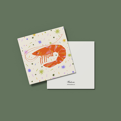 Shrimp - Greeting Card & Envelope