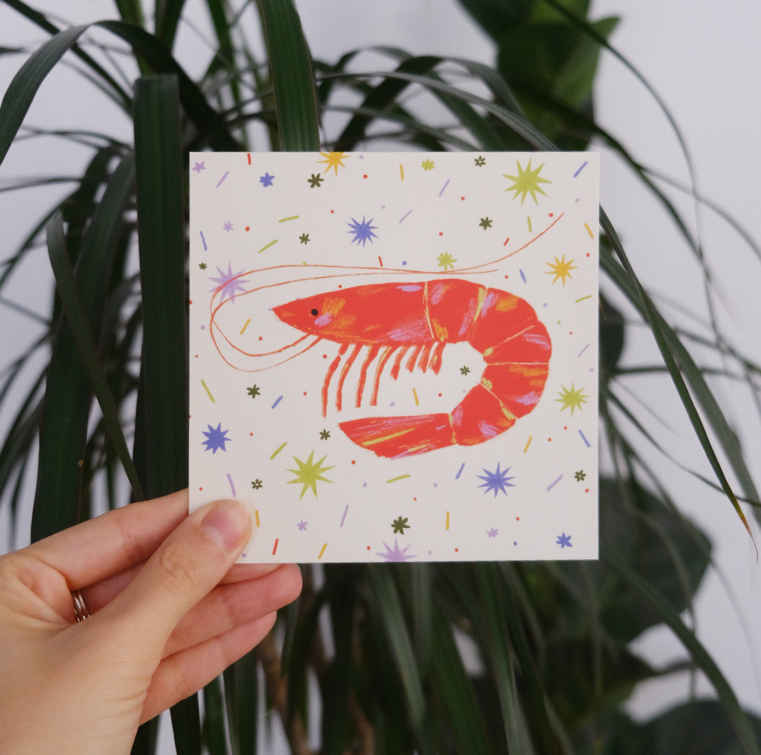 Shrimp - Greeting Card & Envelope