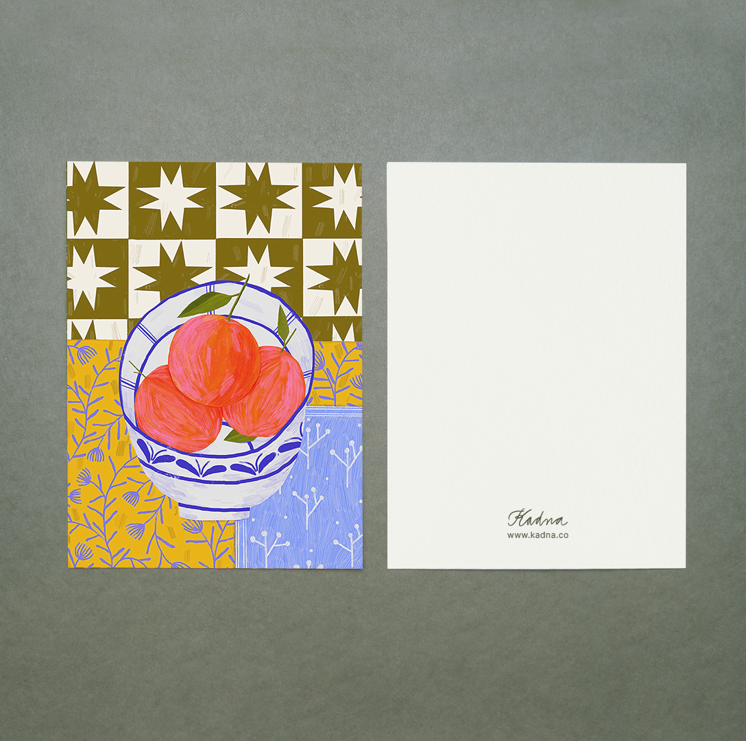 Peaches - Greeting Card & Envelope