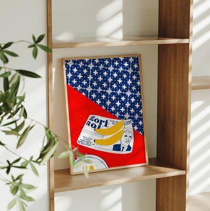 Bananas in Newspaper- Fine Art Print