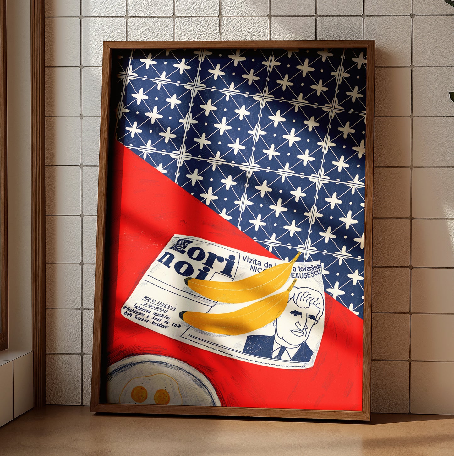 Bananas in Newspaper- Fine Art Print