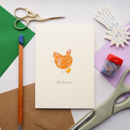 Best Mom Greeting Card & Envelope