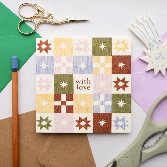 With Love • Folk Pattern • Felicitare & Plic