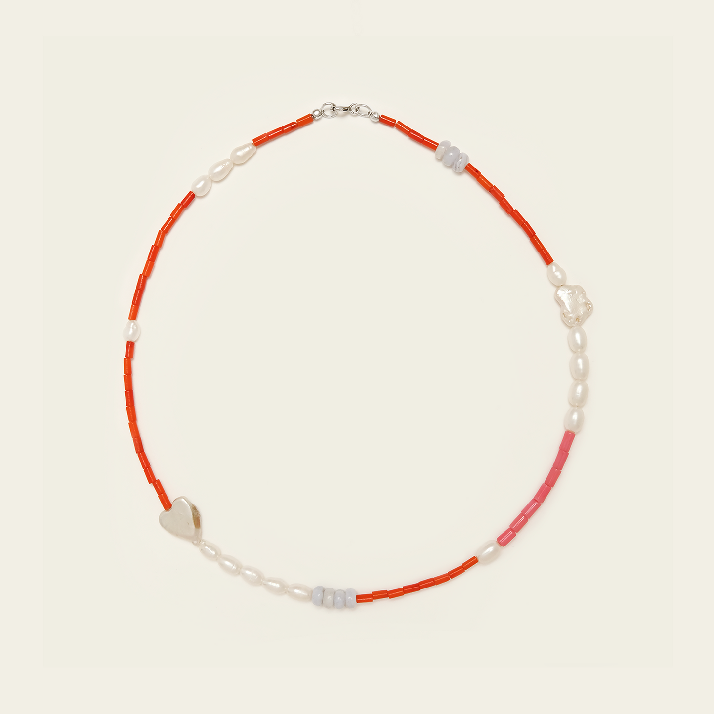 Yayoi Coral & Freshwater Pearls Necklace