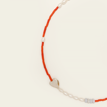 Yayoi Coral & Freshwater Pearls Necklace